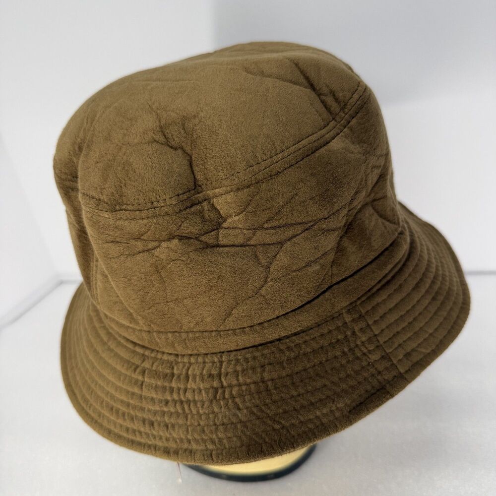 Conte Of Florence Bucket Hat Men Size 58 Cloche Brown Italy Neck Flap Sample - Picture 4 of 9